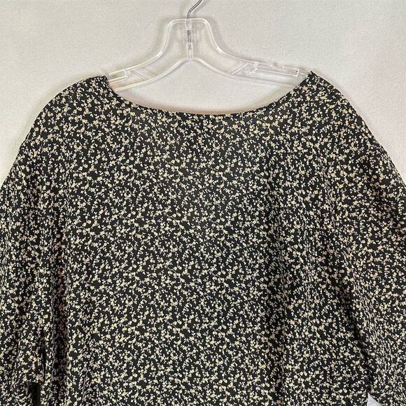 Lane Bryant Top Women Plus Size 26 Ditzy Floral Flare Sleeve Boho Peasant Flowy - Picture 8 of 13